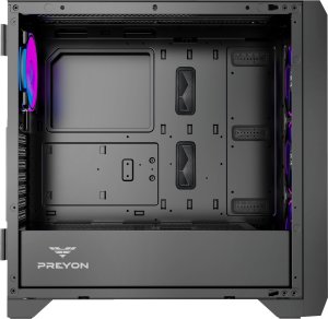 Obudowa PREYON Obudowa PREYON Nest Windy+ Black + Zasilacz PREYON EAGLE POWER GOLD 750W 8