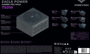 Obudowa PREYON Obudowa PREYON Obudowa Nest Windy White + Zasilacz PREYON EAGLE POWER GOLD 750W 28