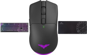 Klawiatura PREYON Klawiatura PREYON SILENT CLAW Brown + Mysz PREYON Owl Wireless + Podkładka PREYON Falcon Speed XL 1