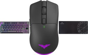 Klawiatura PREYON Klawiatura PREYON SILENT CLAW TKL Yellow + Mysz PREYON Owl Wireless + Podkładka PREYON Falcon Speed XL 1