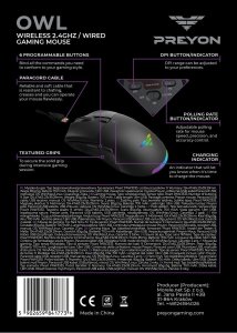 Klawiatura PREYON Klawiatura PREYON SILENT CLAW TKL Yellow + Mysz PREYON Owl Wireless + Podkładka PREYON Falcon Speed XL 23