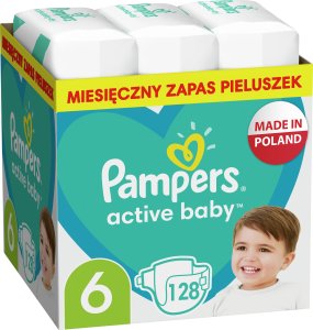 Pampers Pieluchy Active Baby 6, 13-18 kg, 128 szt. x2 14