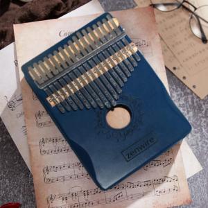 Zenwire Kalimba Drewniana Instrument Afrykański Pianino Zanza Mbira 17 klawiszowa Niebieska K-02B 2