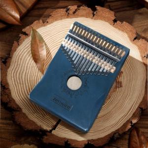 Zenwire Kalimba Drewniana Instrument Afrykański Pianino Zanza Mbira 17 klawiszowa Niebieska K-02B 4
