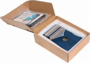 Zenwire Kalimba Drewniana Instrument Afrykański Pianino Zanza Mbira 17 klawiszowa Niebieska K-02B 5