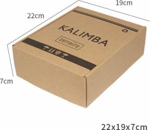 Zenwire Kalimba Instrument Afrykański Pianino Zanza Mbira 17 klawiszowa Drewniana Brązowa K-01 14