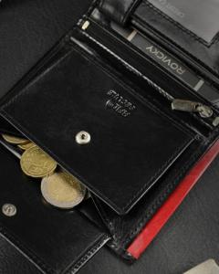 Ronaldo Składany, pionowy portfel męski z połyskującej skóry naturalnej Ronaldo NoSize 11