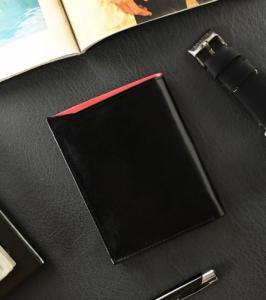 Ronaldo Składany, pionowy portfel męski z połyskującej skóry naturalnej Ronaldo NoSize 3