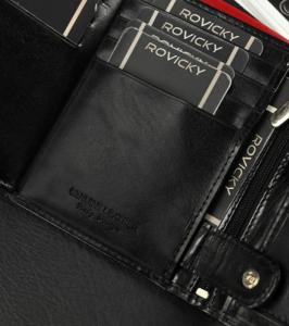 Ronaldo Składany, pionowy portfel męski z połyskującej skóry naturalnej Ronaldo NoSize 9