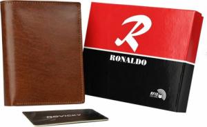 Ronaldo Składany, pionowy portfel męski z połyskującej skóry naturalnej Ronaldo NoSize 1