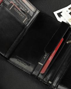 Ronaldo Pojemny, pionowy portfel męski z połyskującej skóry naturalnej Ronaldo NoSize 7