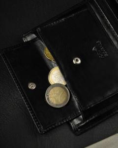 Ronaldo Pojemny, pionowy portfel męski z połyskującej skóry naturalnej Ronaldo NoSize 10