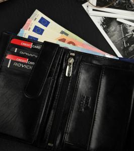 Ronaldo Pojemny, pionowy portfel męski z połyskującej skóry naturalnej Ronaldo NoSize 9