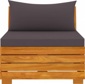 vidaXL 2-osobowa sofa ogrodowa z poduszkami, lite drewno akacjowe 3