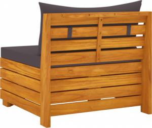 vidaXL 2-osobowa sofa ogrodowa z poduszkami, lite drewno akacjowe 5