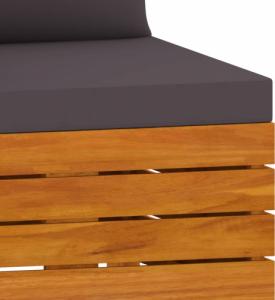 vidaXL 2-osobowa sofa ogrodowa z poduszkami, lite drewno akacjowe 6