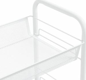 vidaXL 4-piętrowy wózek kuchenny, biały, 46x26x85 cm, żelazo 5