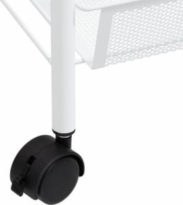 vidaXL 4-piętrowy wózek kuchenny, biały, 46x26x85 cm, żelazo 6