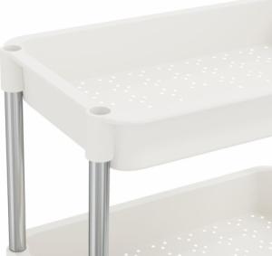 vidaXL 5-poziomowy wózek kuchenny, biały, 40x22x116 cm, żelazo i ABS 5