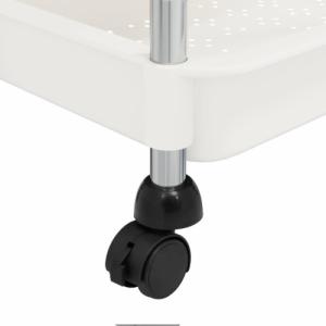 vidaXL 5-poziomowy wózek kuchenny, biały, 40x22x116 cm, żelazo i ABS 6