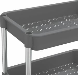 vidaXL 5-poziomowy wózek kuchenny, szary, 40x22x116 cm, żelazo i ABS 4