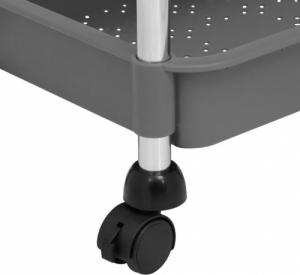 vidaXL 5-poziomowy wózek kuchenny, szary, 40x22x116 cm, żelazo i ABS 5