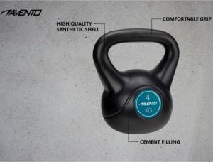 Kettlebell Avento 433396 bitumiczny 4 kg 3