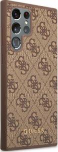 Guess Etui Guess GUHCS22LG4GFBR Samsung Galaxy S22 Ultra brązowy/brown hard case 4G Metal Gold Logo 2
