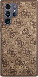 Guess Etui Guess GUHCS22LG4GFBR Samsung Galaxy S22 Ultra brązowy/brown hard case 4G Metal Gold Logo 3