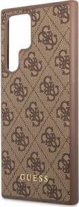 Guess Etui Guess GUHCS22LG4GFBR Samsung Galaxy S22 Ultra brązowy/brown hard case 4G Metal Gold Logo 6