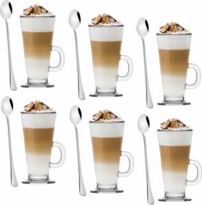 Tadar Komplet szklanek Tadar Caffe Latte 250 ml i 6 łyżeczek 1