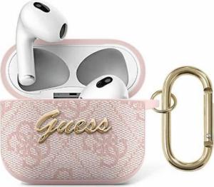 Guess Etui ochronne Script Metal Collection do AirPods 3 GUA34GSMP różowe 1