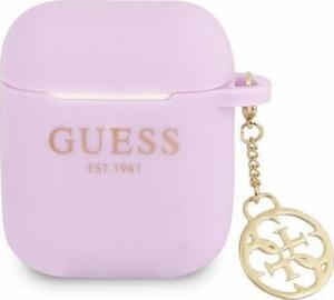 Guess Etui ochronne Charm Collection 4g do AirPods fioletowe 1