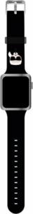 Karl Lagerfeld Pasek Karl Lagerfeld KLAWMSLKK Apple Watch 4/5/6/7/SE 40/41mm czarny/black strap Silicone Karl Heads 1