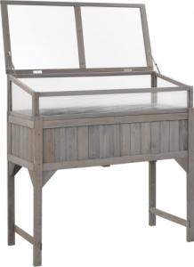 vidaXL Inspekt na podwyższeniu, 110x54x120 cm, lite drewno jodłowe 3