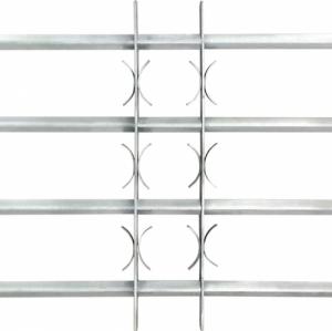 vidaXL Krata na okno z regulacją, 4 metalowe pręty, 1000-1500 mm 3