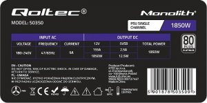 Zasilacz Qoltec Gaming Miner 1850W (50350) 3