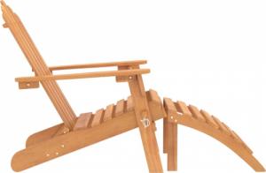 vidaXL Krzesło ogrodowe Adirondack z podnóżkiem, lite drewno akacjowe 4