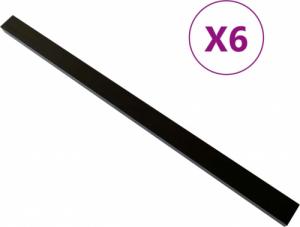 vidaXL Legary tarasowe, 6 szt., czarne, 170 x 8,5 x 4,5 cm, WPC 1