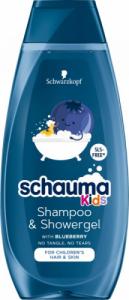 Schauma SCHAUMA_Kids Shampoo and Showergel szampon do wszystkich rodzajów włosów i żel pod prysznic dla dzieci Blueberry 400ml 1