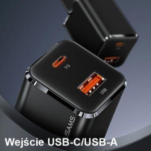Ładowarka Usams T43 1x USB-A 1x USB-C 3 A (6958444972091) 6