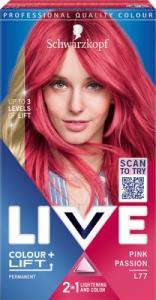 Schwarzkopf SCHWARZKOPF_Live Colour Lift 2in1 farba rozjaśniająca i koloryzująca do włosów L77 Pink Passion 1