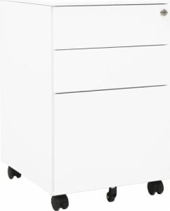 vidaXL Mobilna szafka kartotekowa, biała, 39x45x60 cm, stalowa 1
