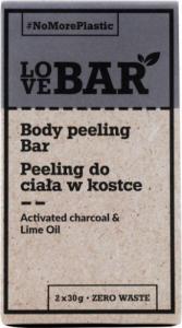 Love Bar LOVE BAR_Body Peeling Bar peeling do ciała w kostce Węgiel Aktywny &amp; Limonka 2x30g 1