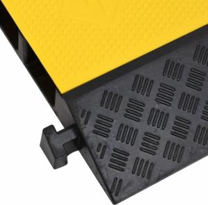 vidaXL Najazd kablowy, 2-kanałowy, 100 cm, gumowy 5