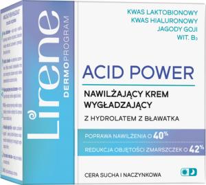 Lirene LIRENE_Acid Power nawilżający krem wygładzający Hydrolat z Bławatka 50ml 1