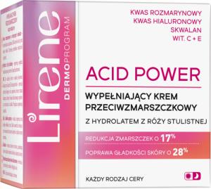 Lirene LIRENE_Acid Power wypełniający krem przeciwzmarszczkowy Hydrolat z Róży Stulistnej 50ml 1
