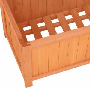 vidaXL Ogrodowa donica z kratką, brązowa, 70x30x135 cm, drewno jodłowe 6