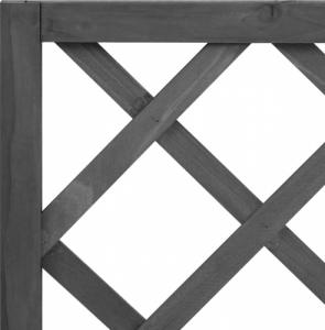 vidaXL Ogrodowa donica z kratką, czarna, 70x30x135 cm, drewno jodłowe 5