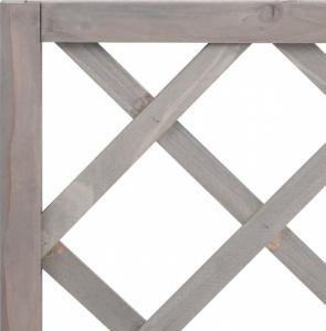 vidaXL Ogrodowa donica z kratką, szara, 70x30x135 cm, drewno jodłowe 5